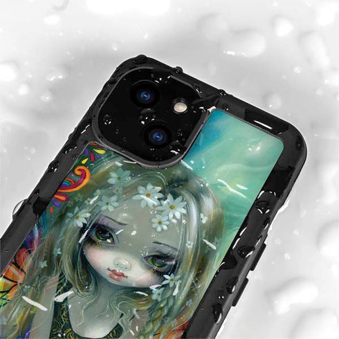 Rainbow Winged Yoga Fairy by Jasmine Becket-Griffith iPhone 15 Plus Waterproof Case